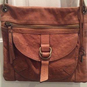 Fossil Leather Cross-Body Bag